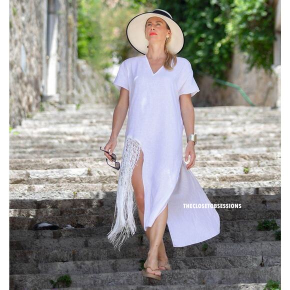 ZARA BLOGGER FAVE!!! Linen Midi Dress NWT LAST ONE!!! - Picture 5 of 16